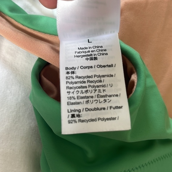 Banana Republic Kelly Green Sweatheart Bikini Top size large NWT - Picture 4 of 5